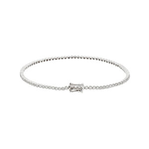 Pulsera tenis en oro blanco con diamantes