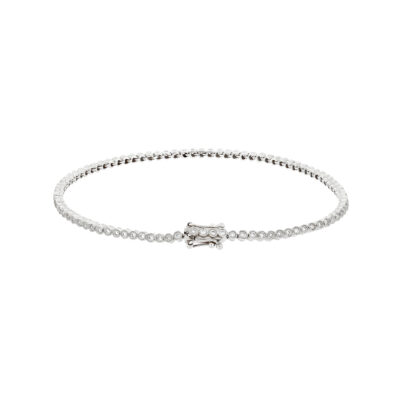 Pulsera tenis en oro blanco con diamantes