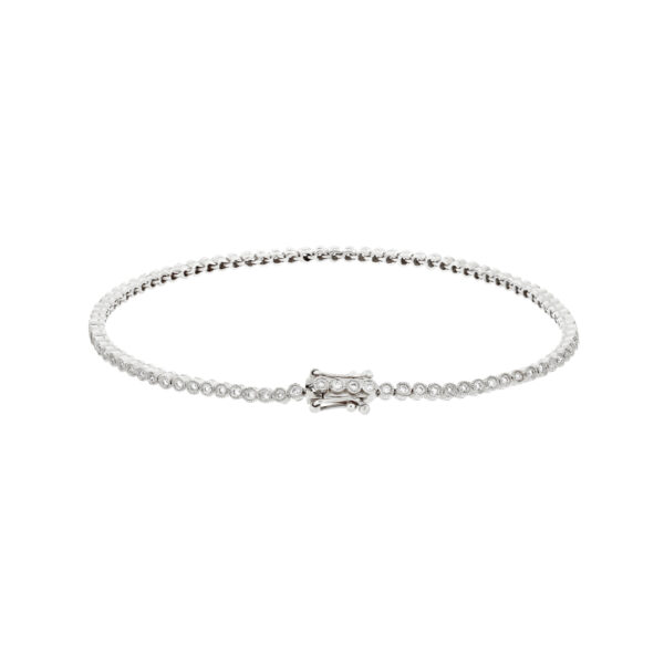 Pulsera tenis en oro blanco con diamantes
