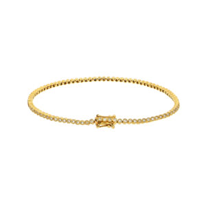 Pulsera tenis en oro con diamantes