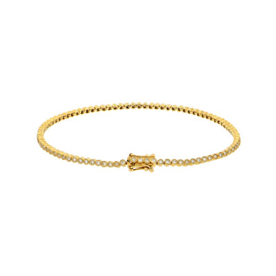 Pulsera tenis en oro con diamantes