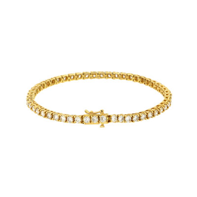 Pulsera tenis en oro con diamantes