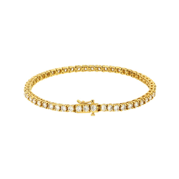 Pulsera tenis en oro con diamantes