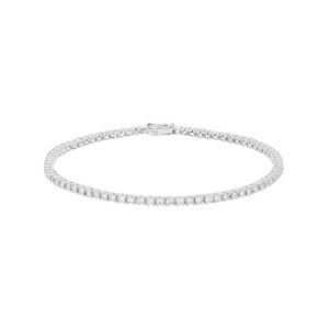 Pulsera tenis en oro blanco con diamantes