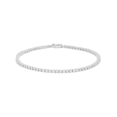 Pulsera tenis en oro blanco con diamantes