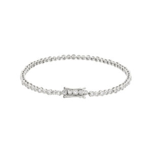 Pulsera tenis en oro blanco con diamantes