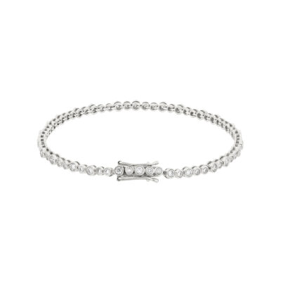 Pulsera tenis en oro blanco con diamantes