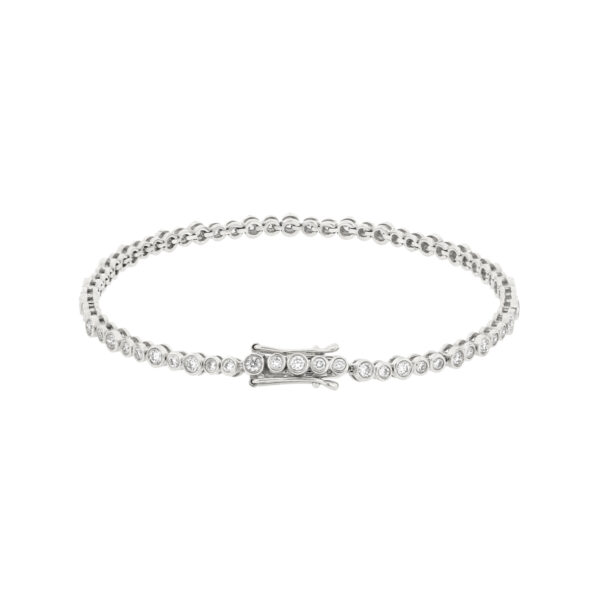 Pulsera tenis en oro blanco con diamantes