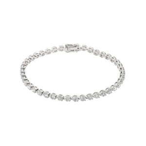 Pulsera tenis en oro blanco con diamantes