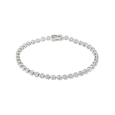 Pulsera tenis en oro blanco con diamantes
