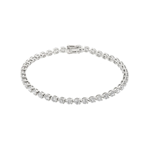 Pulsera tenis en oro blanco con diamantes