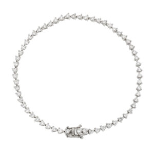 Pulsera tenis en oro blanco con diamantes - Imagen 2