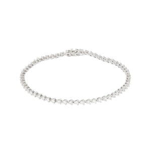 Pulsera tenis en oro blanco con diamantes