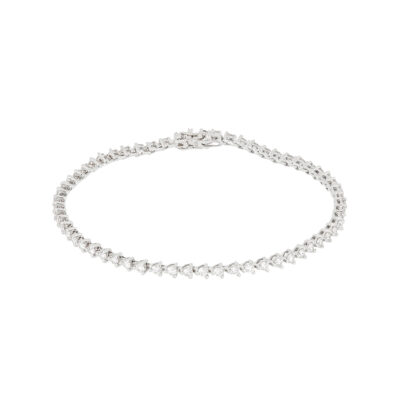 Pulsera tenis en oro blanco con diamantes