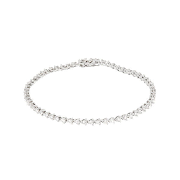 Pulsera tenis en oro blanco con diamantes