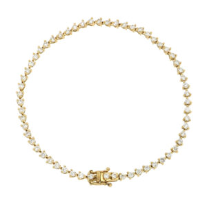 Pulsera tenis en oro con diamantes - Imagen 2