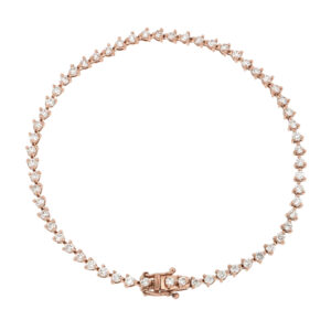 Pulsera tenis en oro rosa con diamantes - Imagen 2