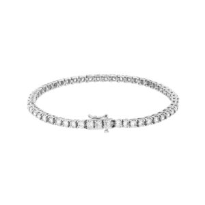 Pulsera tenis en oro blanco con diamantes