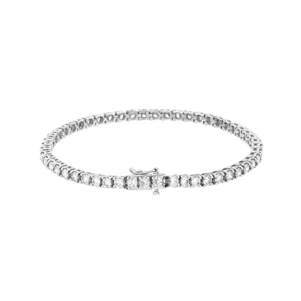 Pulsera tenis en oro blanco con diamantes