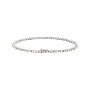 Pulsera tenis en oro blanco con diamantes