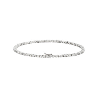 Pulsera tenis en oro blanco con diamantes