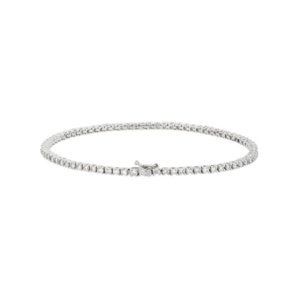 Pulsera tenis en oro blanco con diamantes