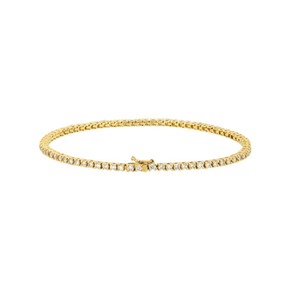 Pulsera tenis en oro con diamantes
