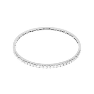 Aro en oro blanco con diamantes