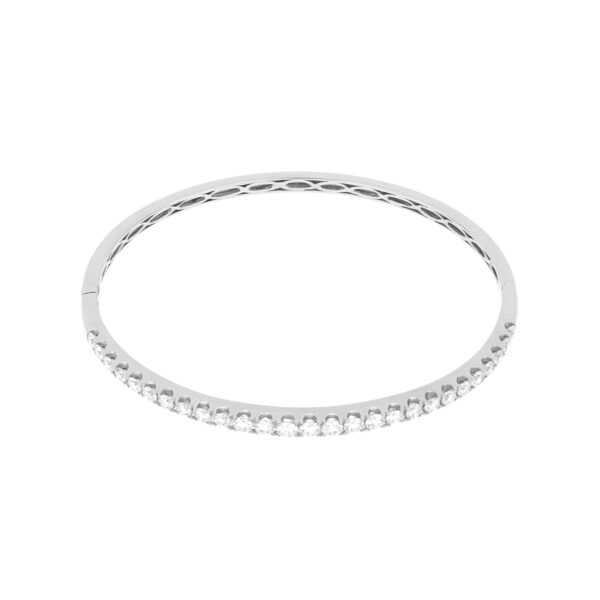 Aro en oro blanco con diamantes
