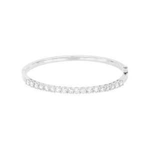 Aro de oro blanco con diamantes