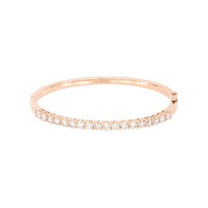 Pulsera de oro rosa con diamantes