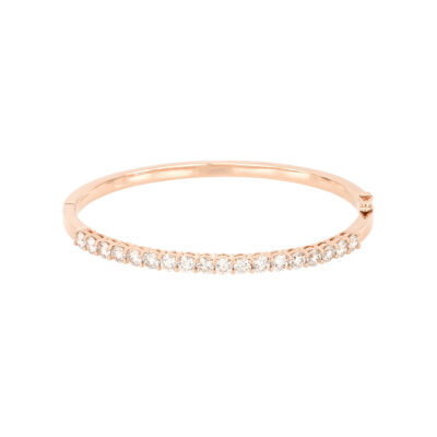 Pulsera de oro rosa con diamantes