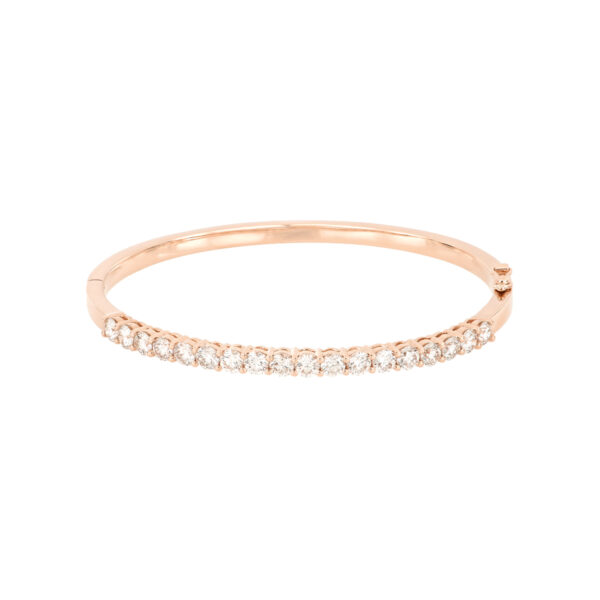 Pulsera de oro rosa con diamantes