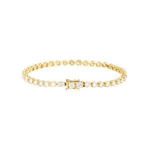 Pulsera tenis de oro con diamantes