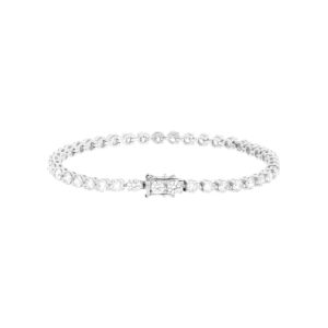 Pulsera tenis de oro blanco con diamantes
