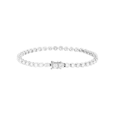 Pulsera tenis de oro blanco con diamantes