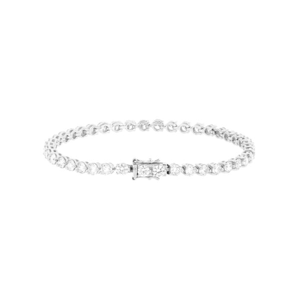 Pulsera tenis de oro blanco con diamantes