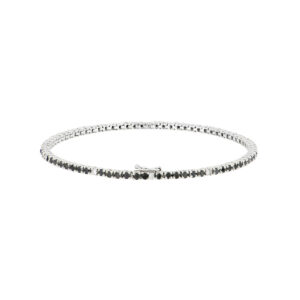 Pulsera tenis de oro blanco con diamantes