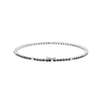 Pulsera tenis de oro blanco con diamantes
