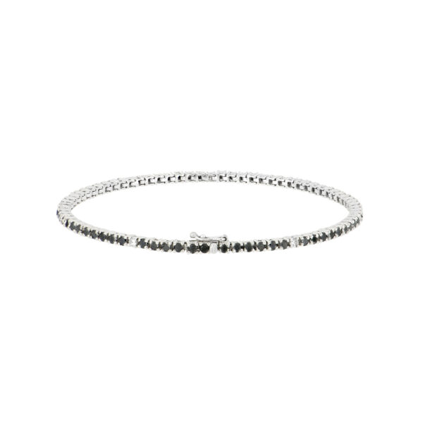 Pulsera tenis de oro blanco con diamantes