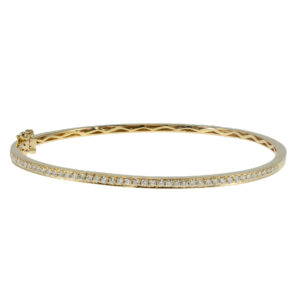 Pulsera aro de oro amarillo con diamantes