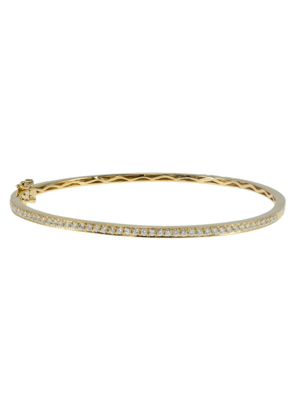 Pulsera aro de oro amarillo con diamantes