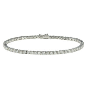 Pulsera tenis de oro blanco con diamantes