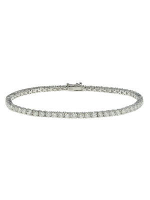 Pulsera tenis de oro blanco con diamantes