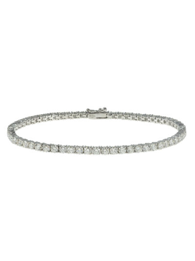 Pulsera tenis de oro blanco con diamantes