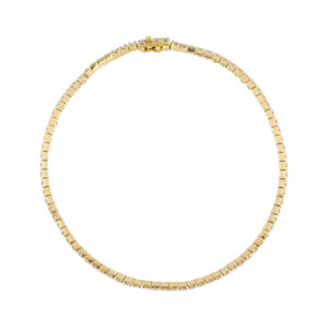 Pulsera tennis de oro amarillo con diamantes