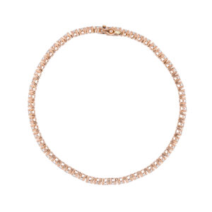 Pulsera tennis de oro rosa con diamantes