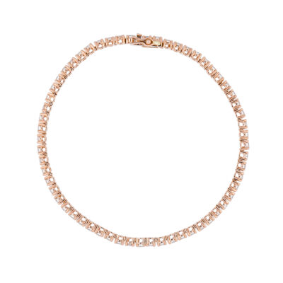 Pulsera tennis de oro rosa con diamantes