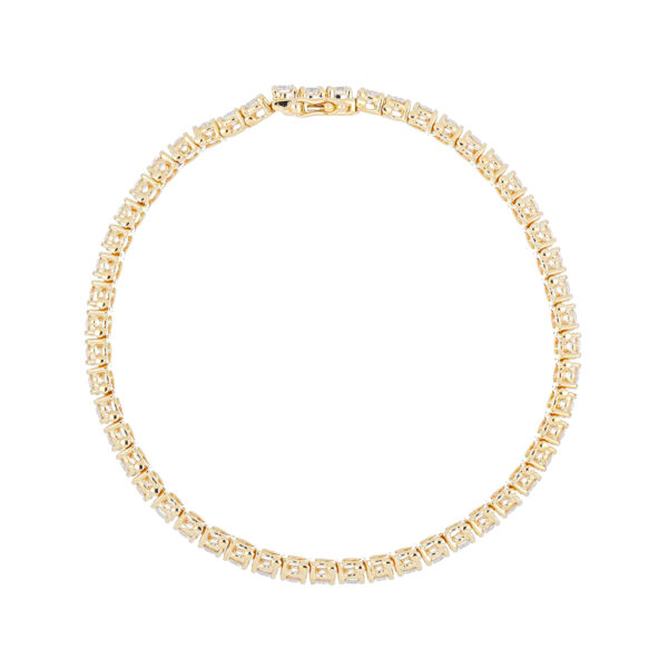 Pulsera tenis de oro con diamantes