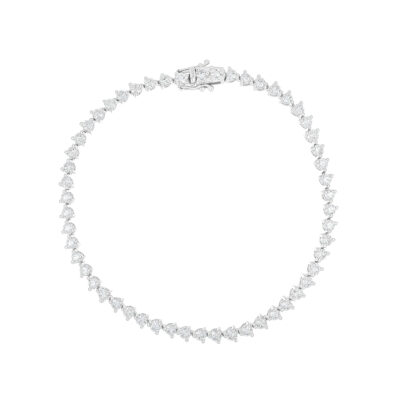 Pulsera tennis de oro blanco con diamantes